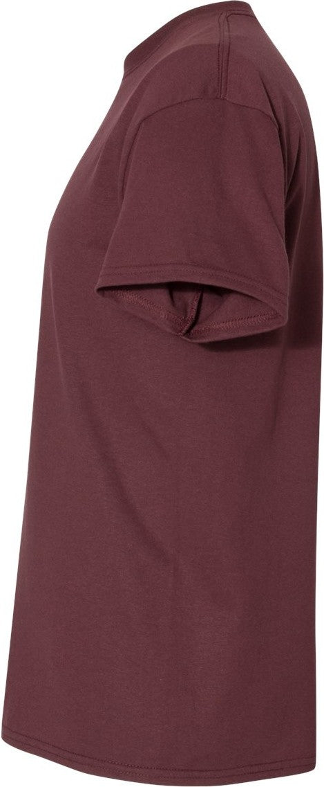 Left View of Dark Maroon DryBlend® T-Shirt - 8000