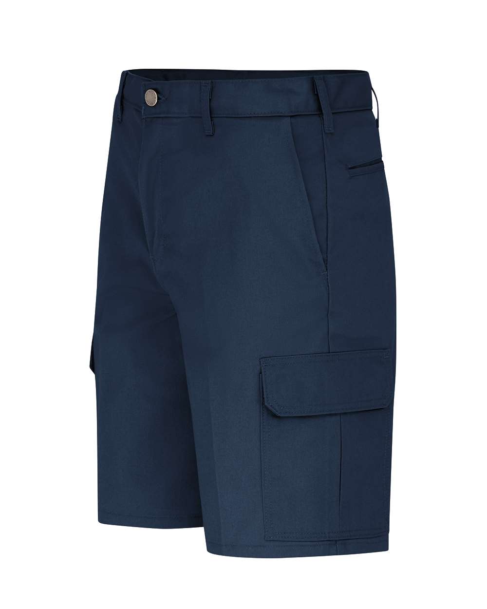 Left View of Dark Navy 11" Industrial Cargo Shorts - LR00EXT