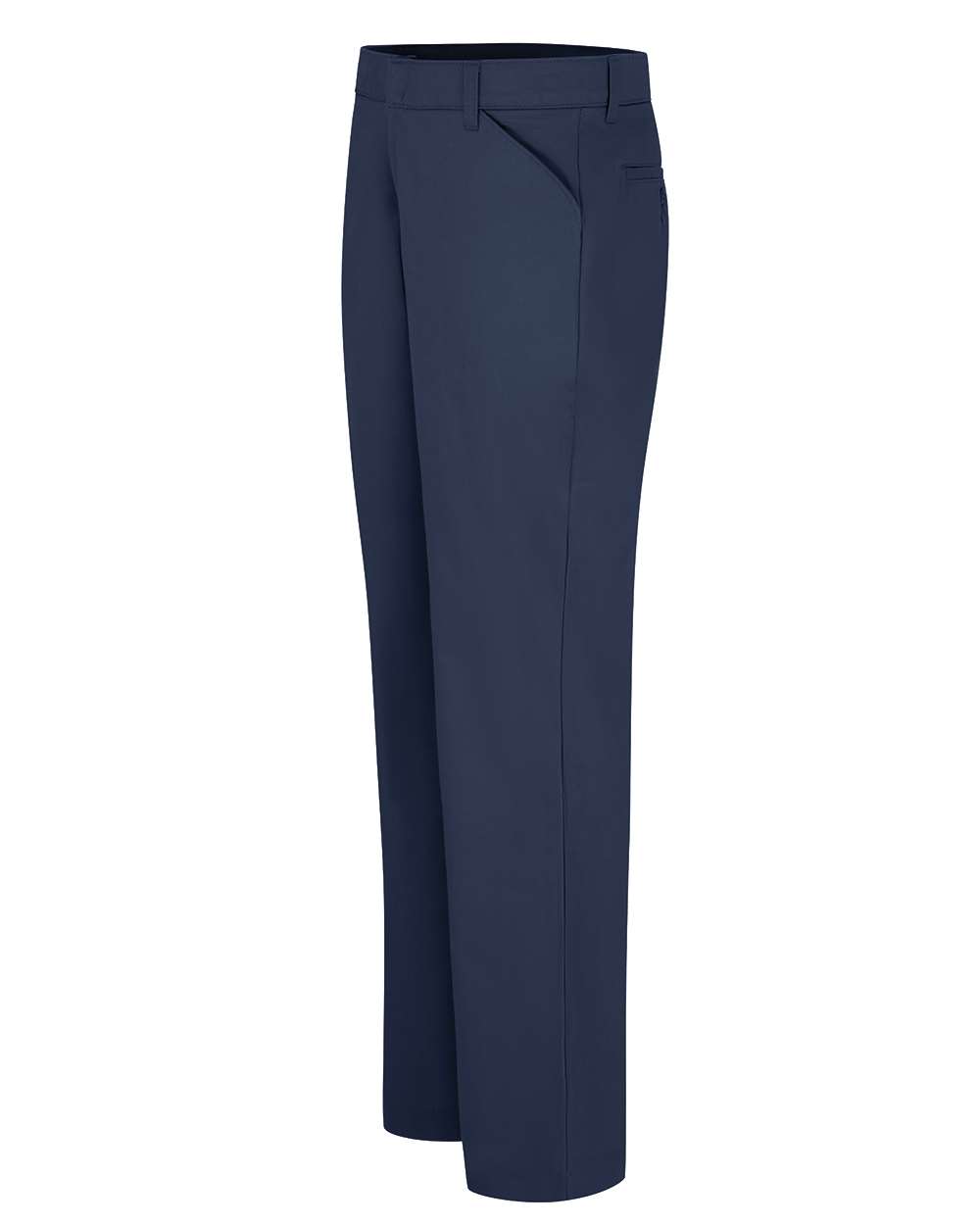 Left View of Dark Navy - 34I Women's Stretch Twill Pants - FP31