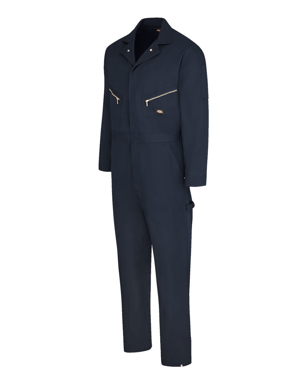 Left View of Dark Navy Deluxe Long Sleeve Cotton Coverall - Tall Sizes - 4877T