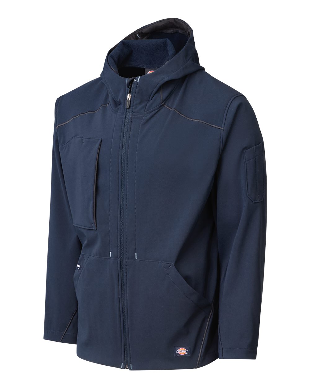 Left View of Dark Navy Protect Hooded Jacket - PH10