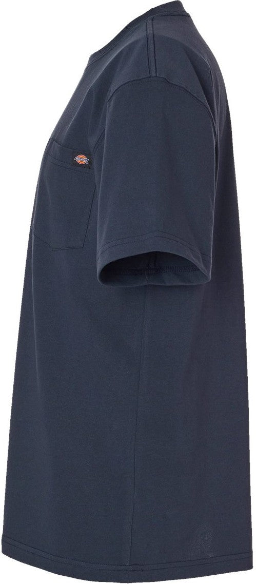 Left View of Dark Navy Traditional Heavyweight T-Shirt - WS50-D