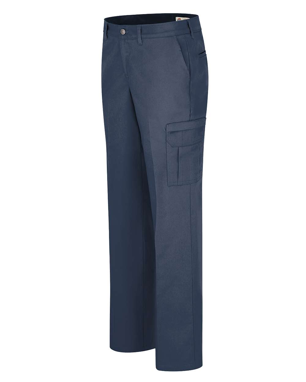 Left View of Dark Navy Women's Premium Cargo Pants - FW72