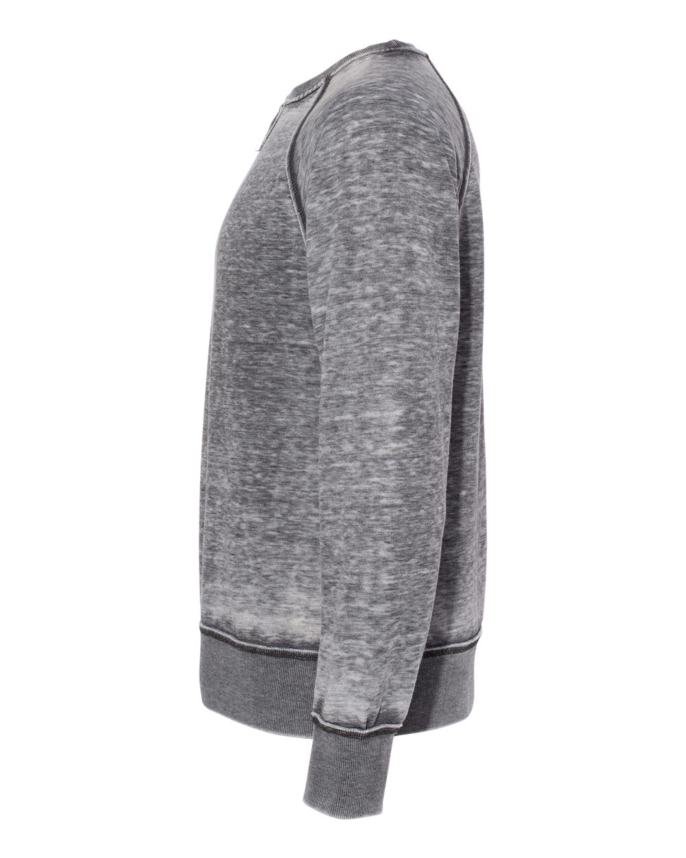 Left View of Dark Smoke Vintage Zen Fleece Crewneck Sweatshirt - 8920