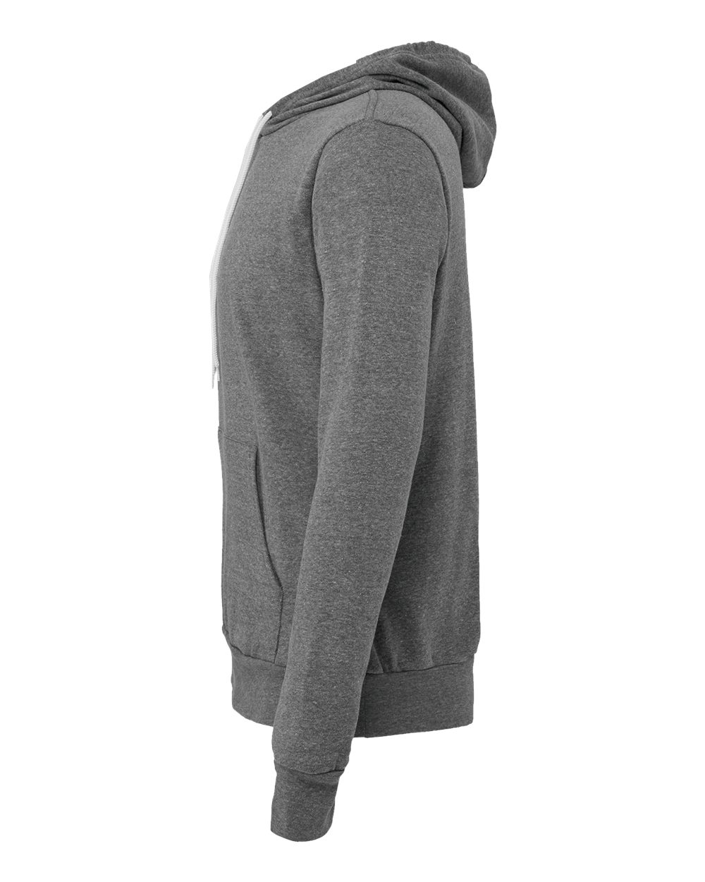 Left View of Deep Heather Sponge Fleece Hoodie - 3719