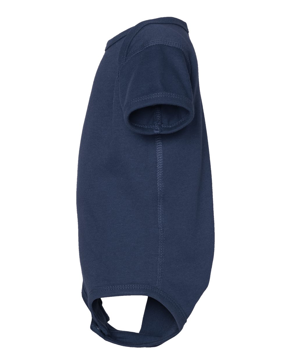 Left View of Denim Infant Fine Jersey Bodysuit - 4424