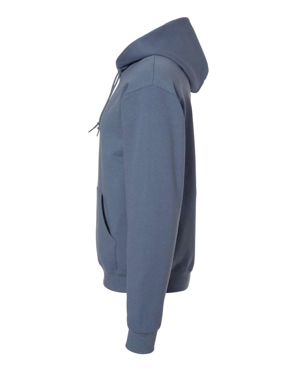 Left View of Denim NuBlend® Hooded Sweatshirt - 996MR