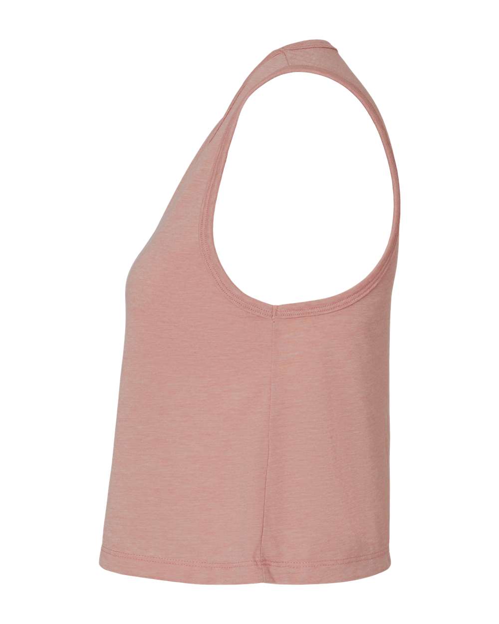 Left View of Desert Pink Women's Festival Crop Tank - 5083