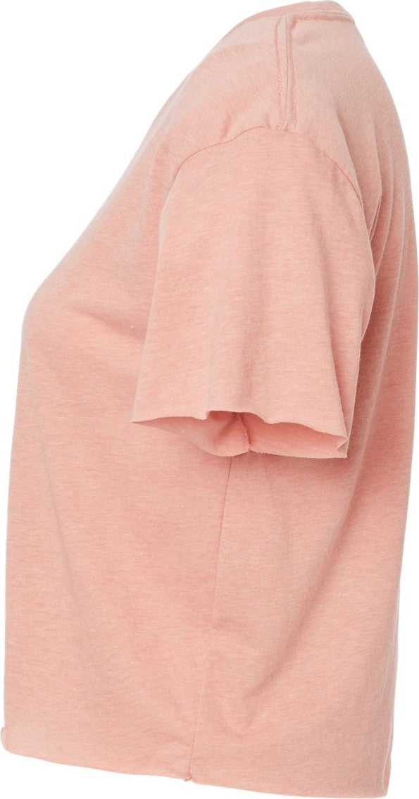 Left View of Desert Pink Women's Festival Crop Top - 5080