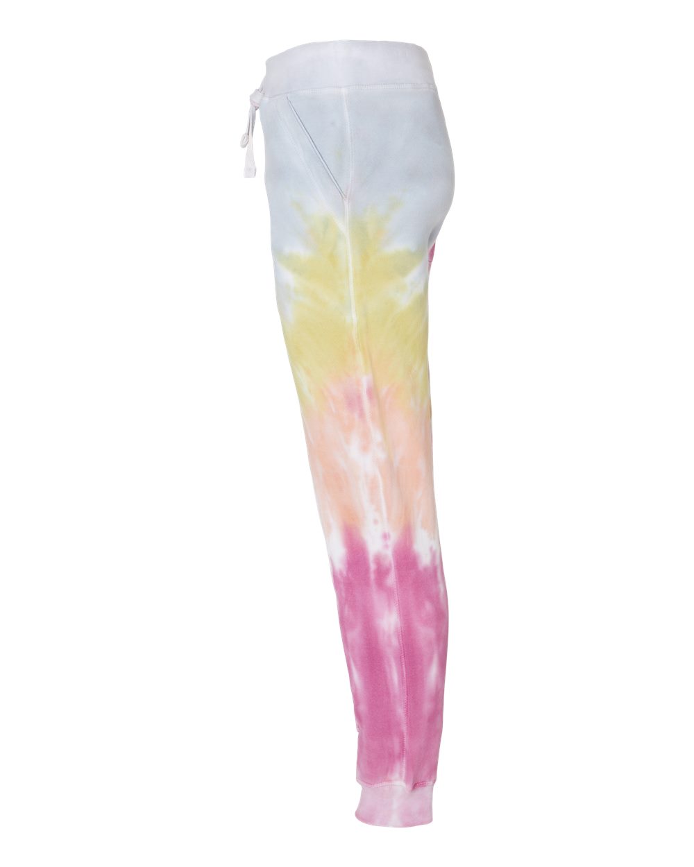 Left View of Desert Rose Tie-Dyed Joggers - 8999
