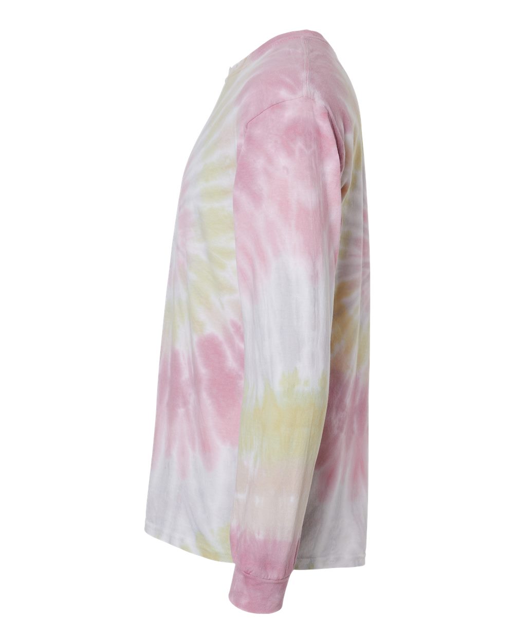 Left View of Desert Rose Tie-Dyed Long Sleeve T-Shirt - 2000