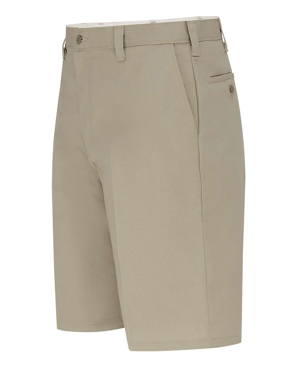 Left View of Desert Sand 11" Industrial Flat Front Shorts - LR30