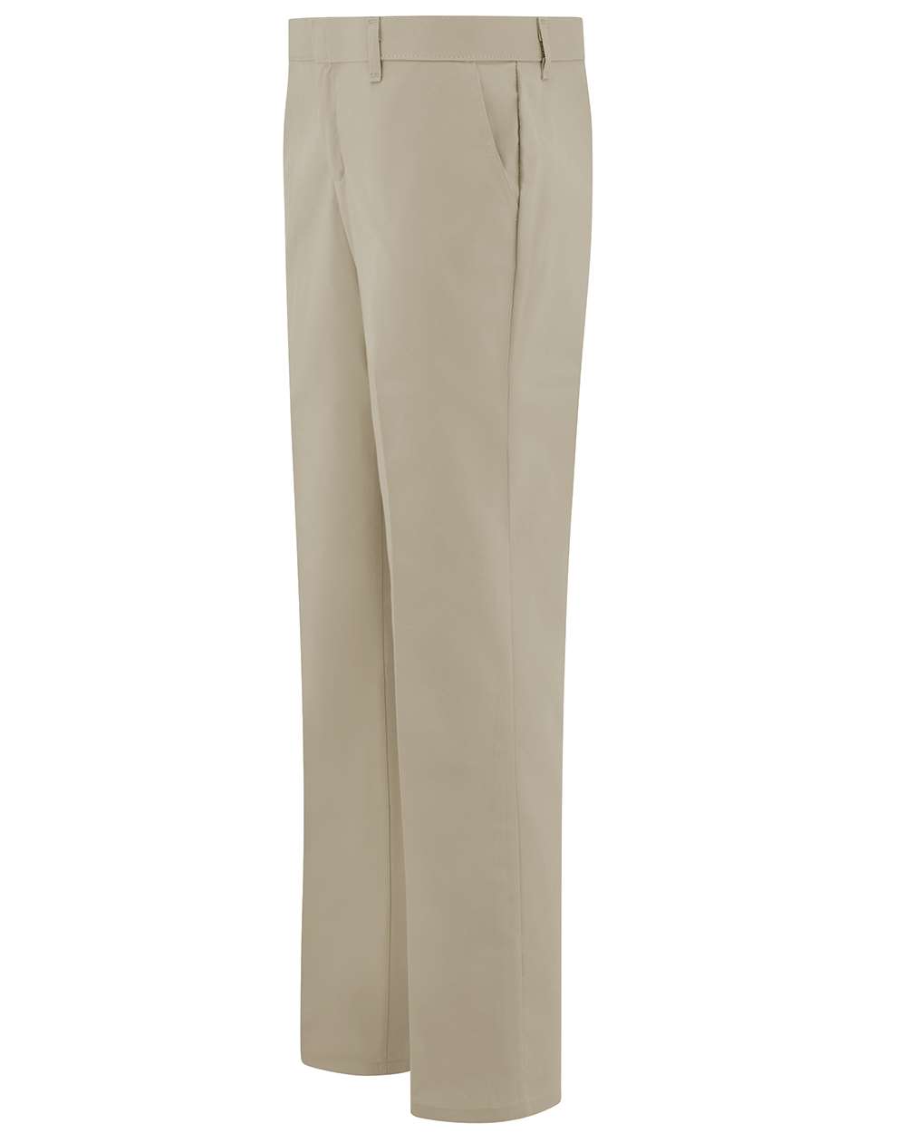 Left View of Desert Sand - 32I Women's Premium Flat Front Pants - FP21