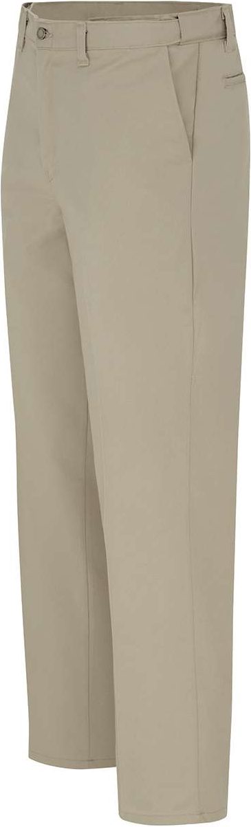 Left View of Desert Sand - 34I Premium Industrial Flat Front Comfort Waist Pants - LP70