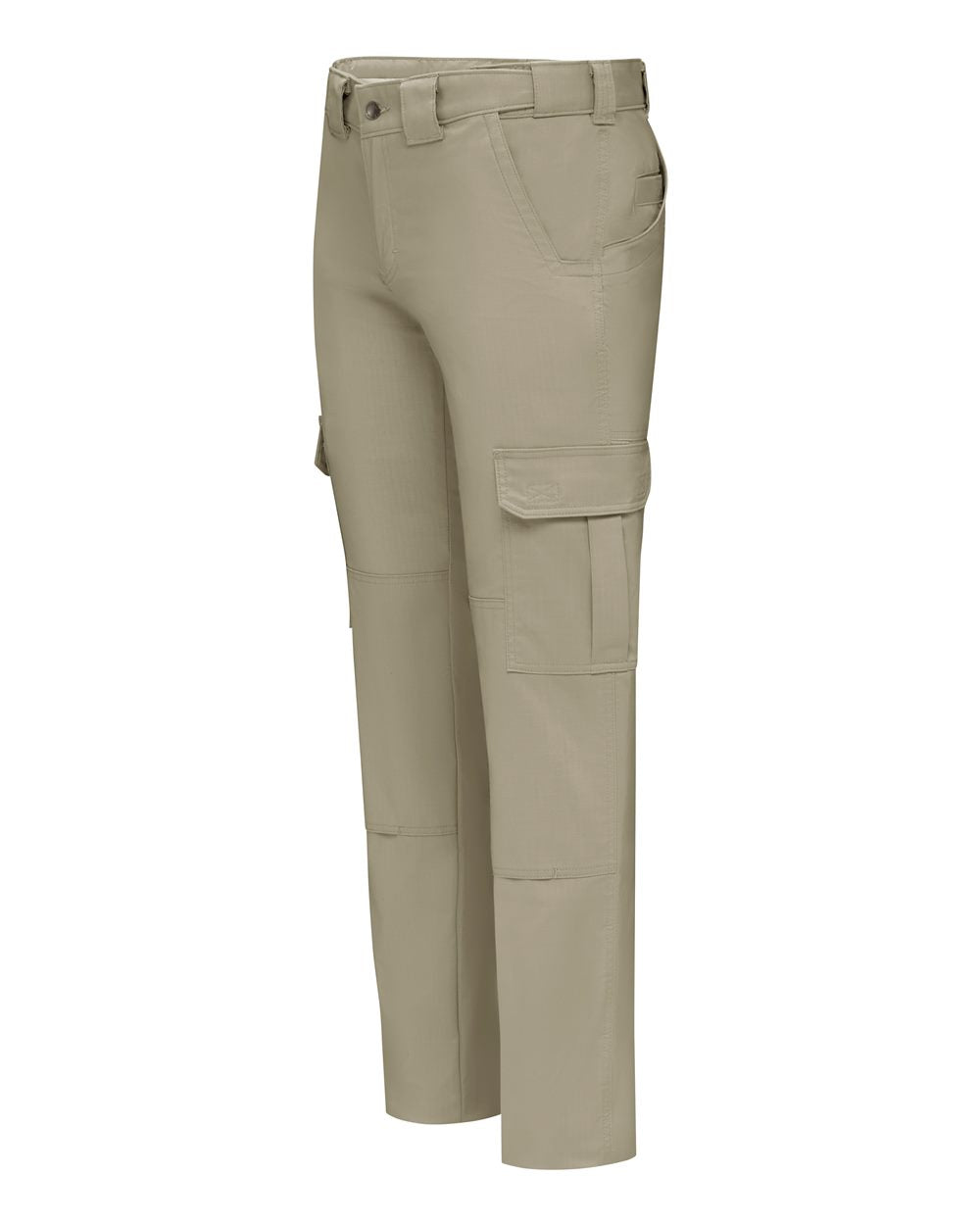 Left View of Desert Sand - 37 Unhemmed Women's Tactical Pants - Extended Sizes - FP78EXT