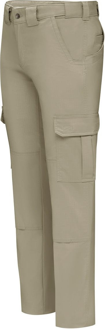 Left View of Desert Sand - 37 Unhemmed Women's Tactical Pants - FP78
