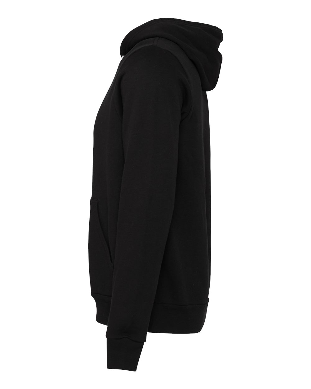 Left View of DTG Black Sponge Fleece Hoodie - 3719