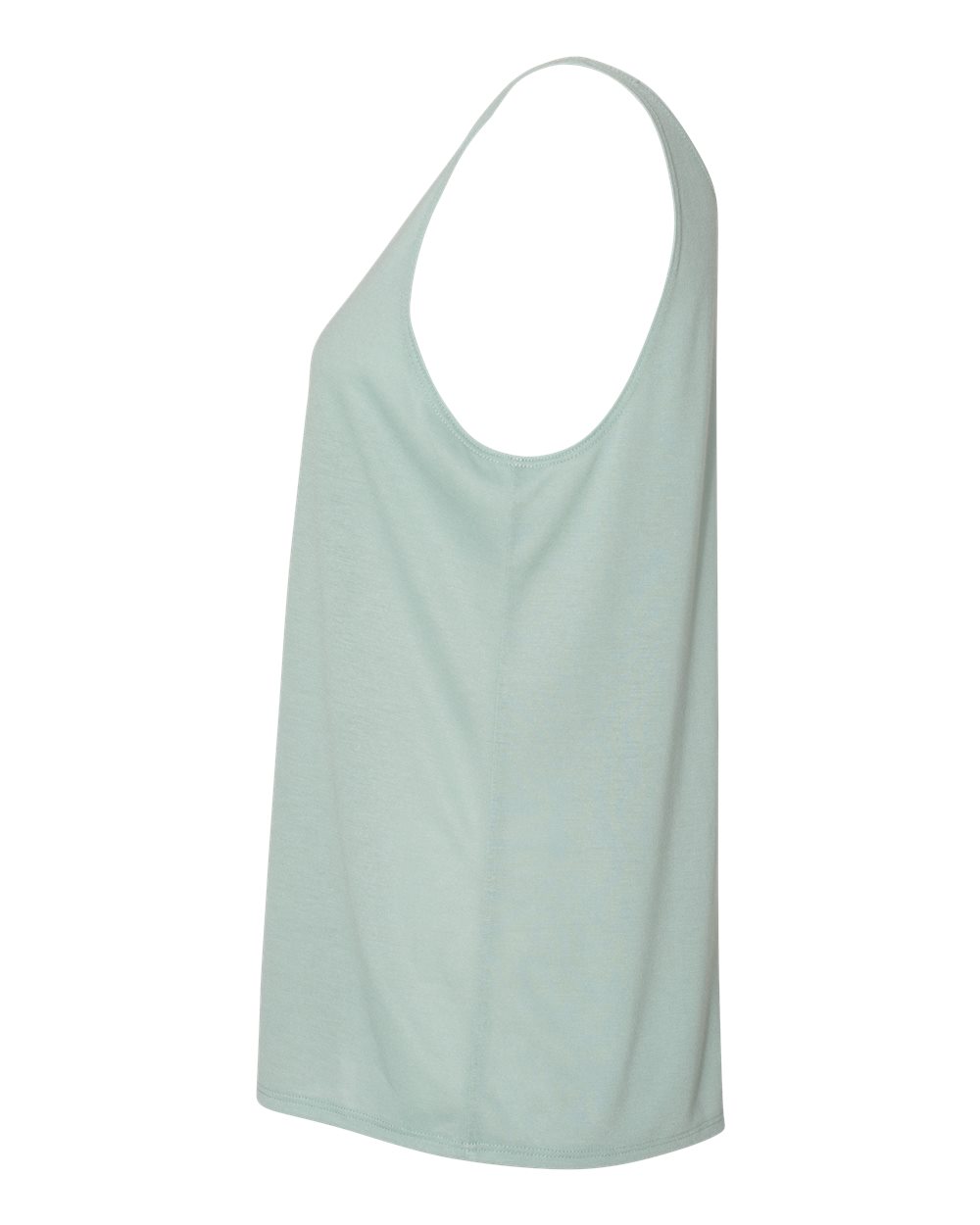 Left View of Dusty Blue Women's Slouchy Tank - 8838