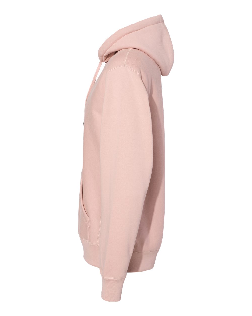 Left View of Dusty Pink Legend - Premium Heavyweight Cross-Grain Hooded Sweatshirt - IND5000P