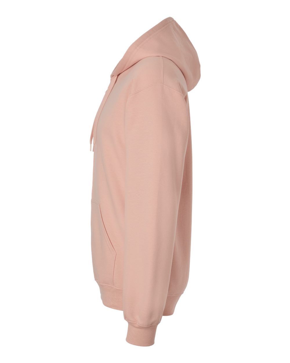 Left View of Dusty Rose Softstyle® Full-Zip Hooded Sweatshirt - SF600