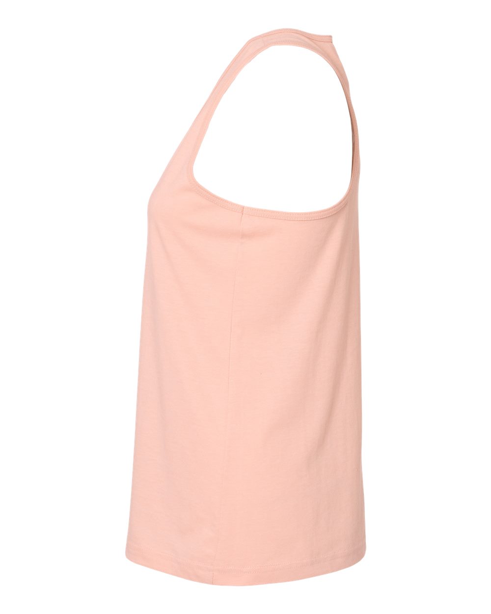 Left View of Dusty Rose Softstyle® Women’s CVC Racerback Tank Top - 64220LCVC