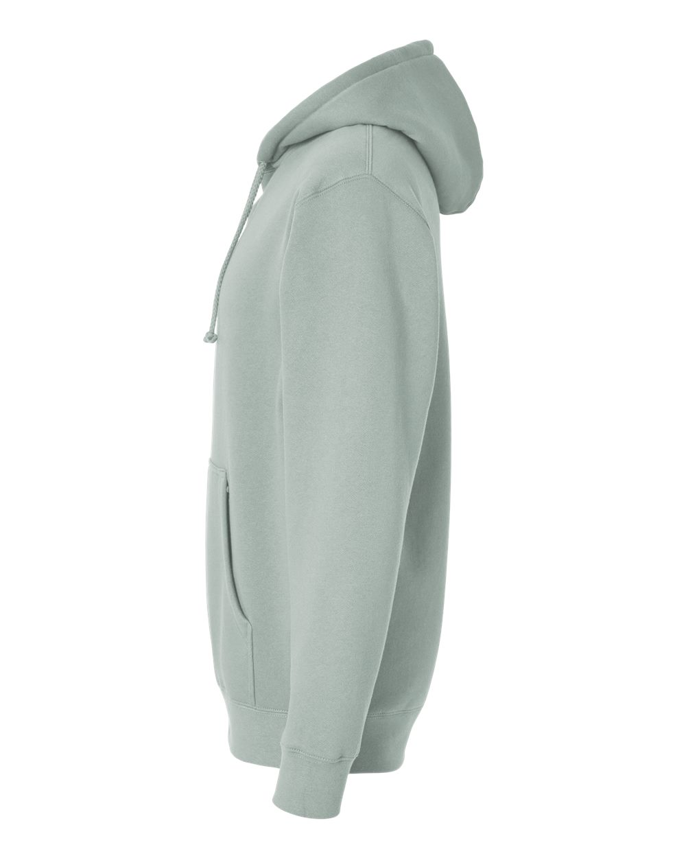 Left View of Dusty Sage Heavyweight Hooded Sweatshirt - IND4000