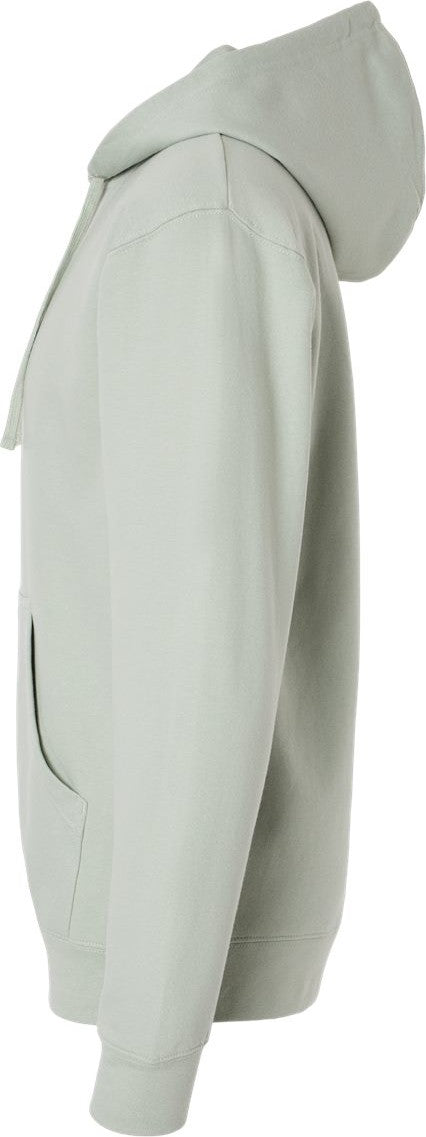 Left View of Dusty Sage Midweight Hooded Sweatshirt - SS4500