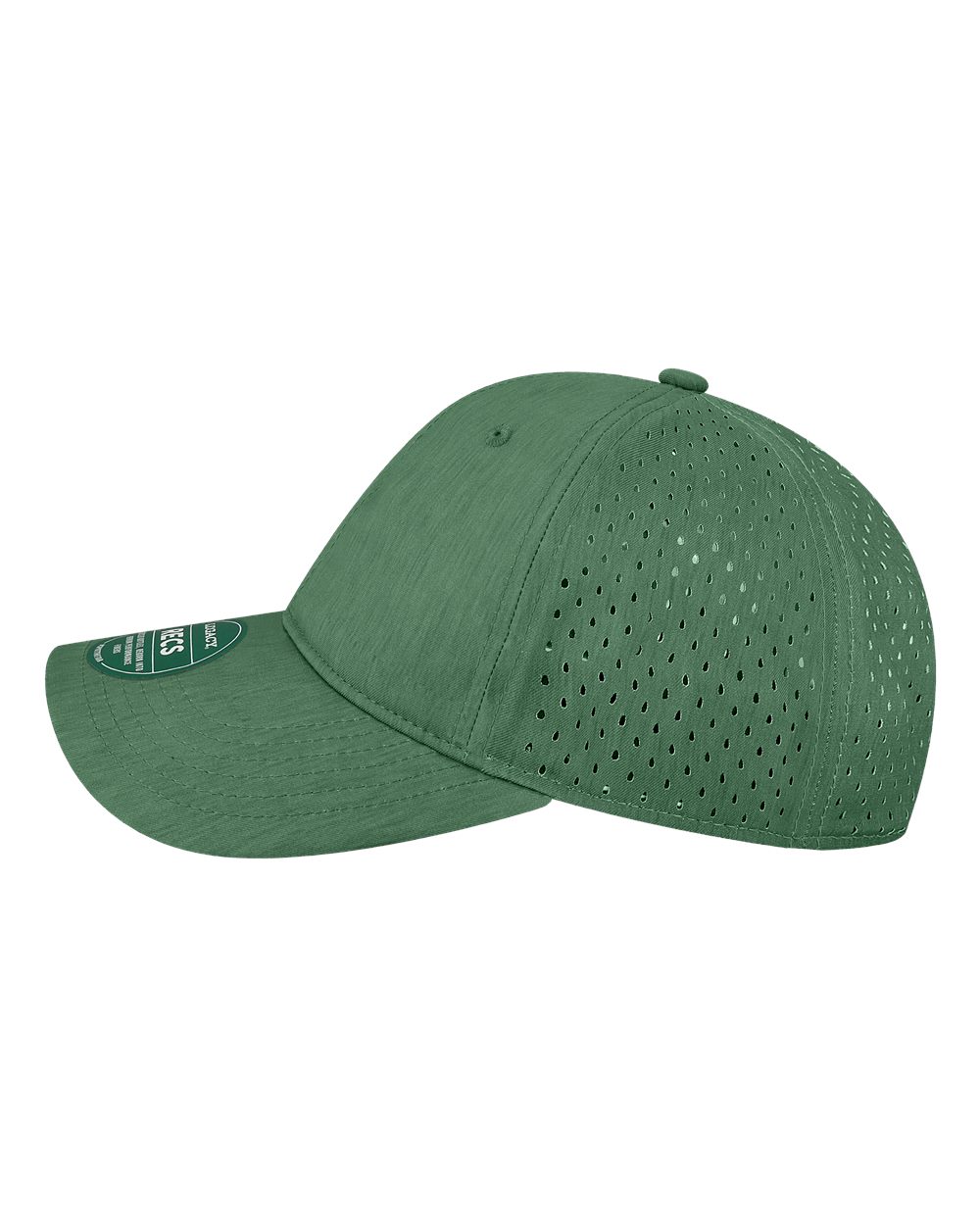 Left View of Eco Dark Green Reclaim Sport Mesh Cap - RECS