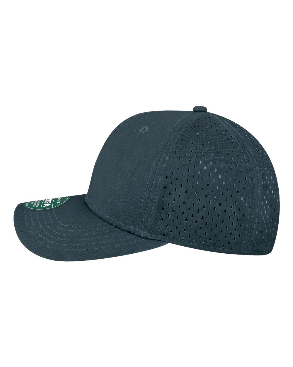 Left View of Eco Navy Reclaim Mid-Pro Adjustable Cap - REMPA