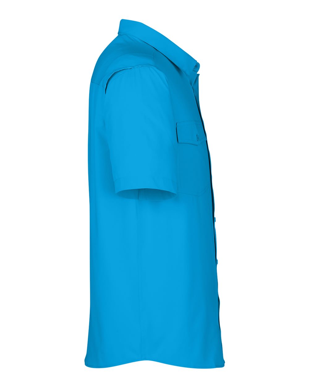 Left View of Electric Blue Men's Ultra UVP® Marina Shirt - CE510
