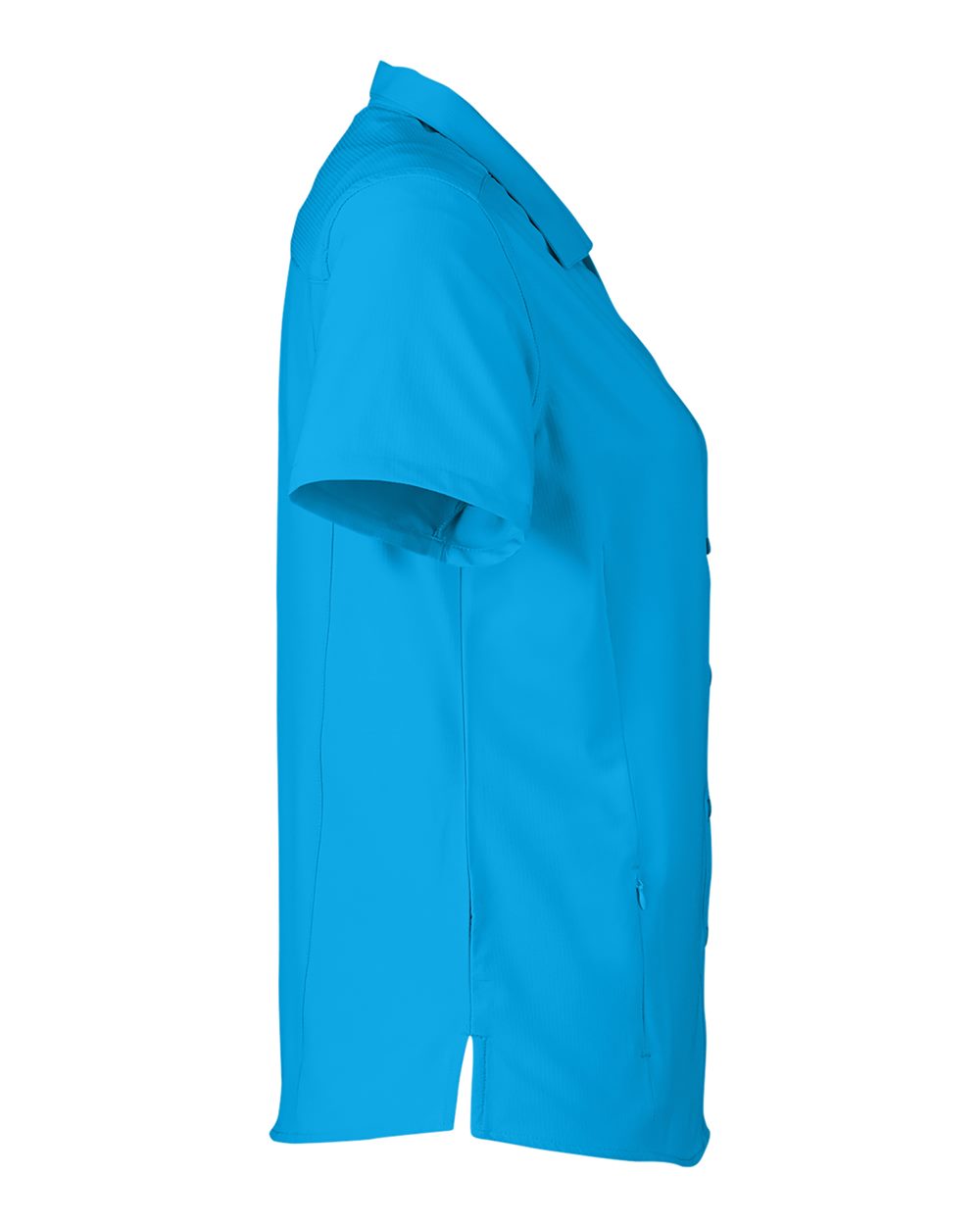 Left View of Electric Blue Women's Ultra UVP® Marina Shirt - CE510W