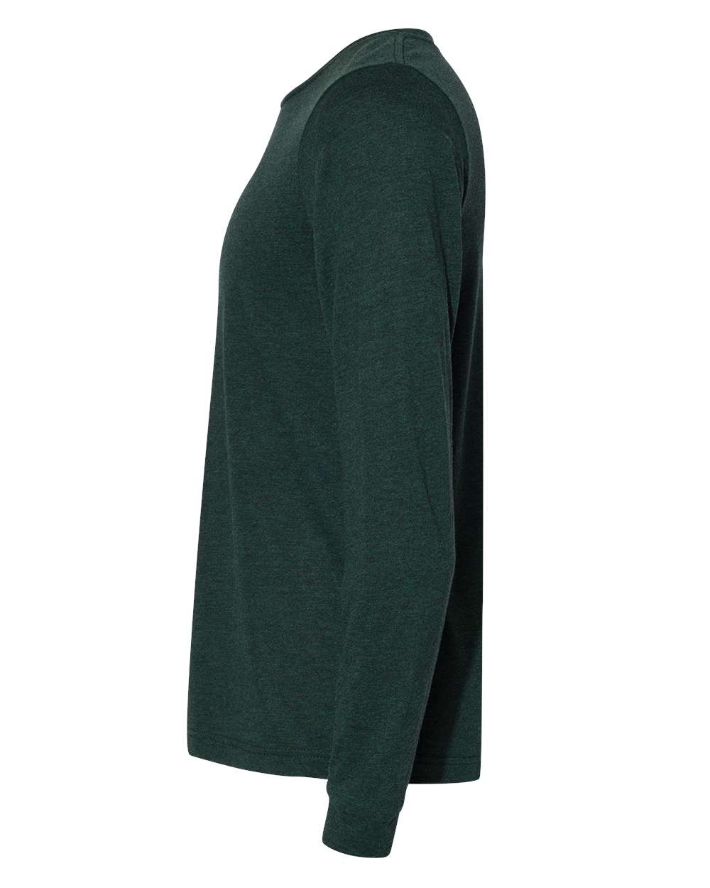 Left View of Emerald Triblend Triblend Long Sleeve Tee - 3513