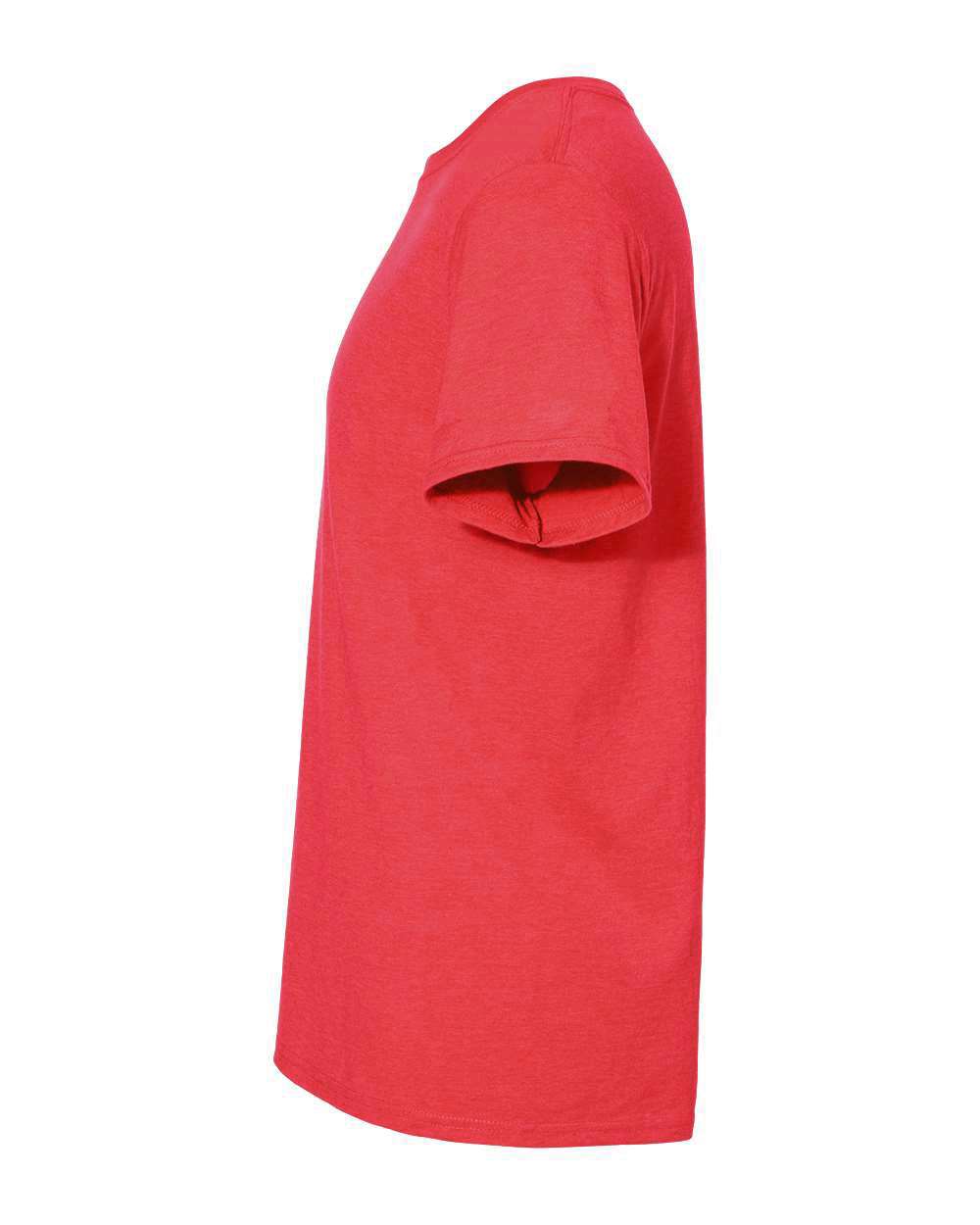 Left View of Fiery Red Heather Premium Blend Ring-Spun T-Shirt - 560MR