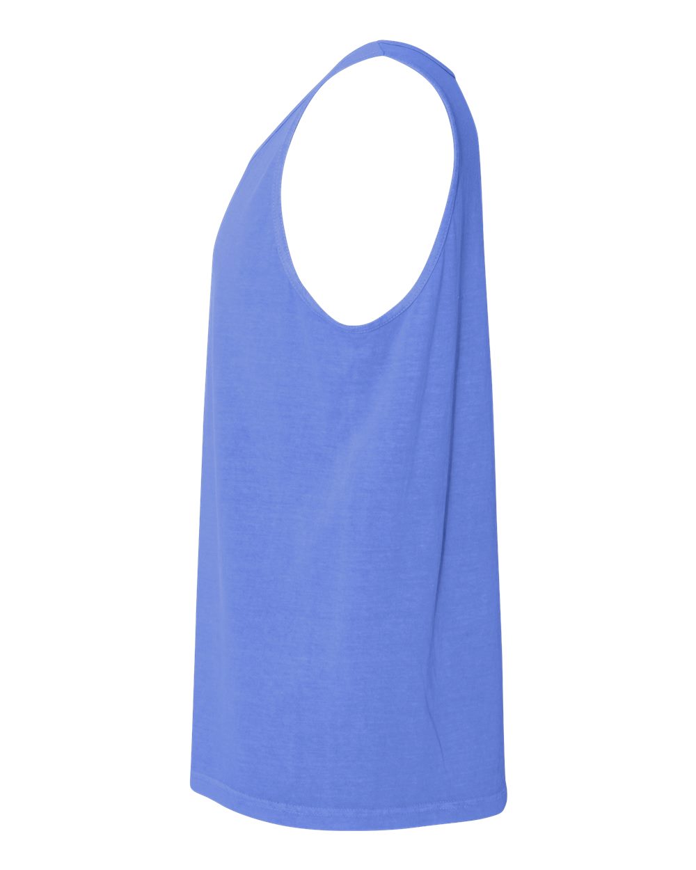 Left View of Flo Blue Garment-Dyed Heavyweight Tank Top - 9360