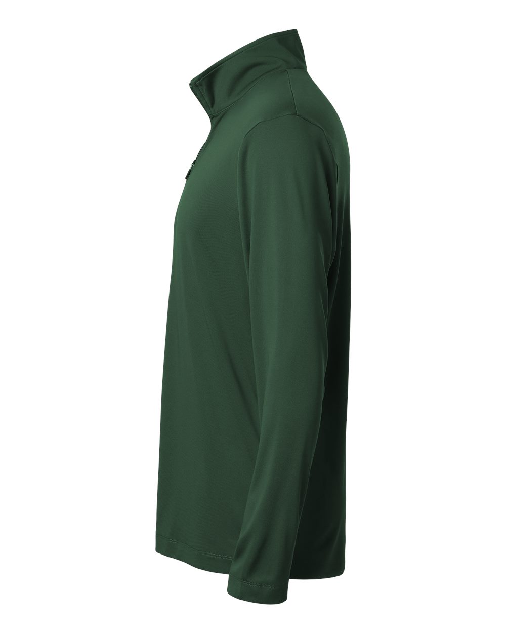 Left View of Forest Green Pro-Lock Performance Quarter-Zip Pullover - 41870