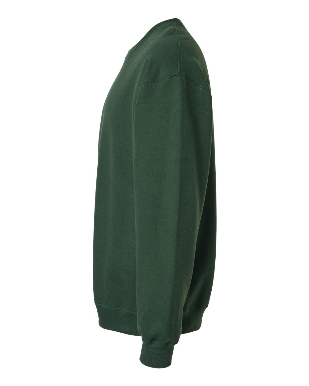 Left View of Forest Green Softstyle® Midweight Crewneck Sweatshirt - SF000