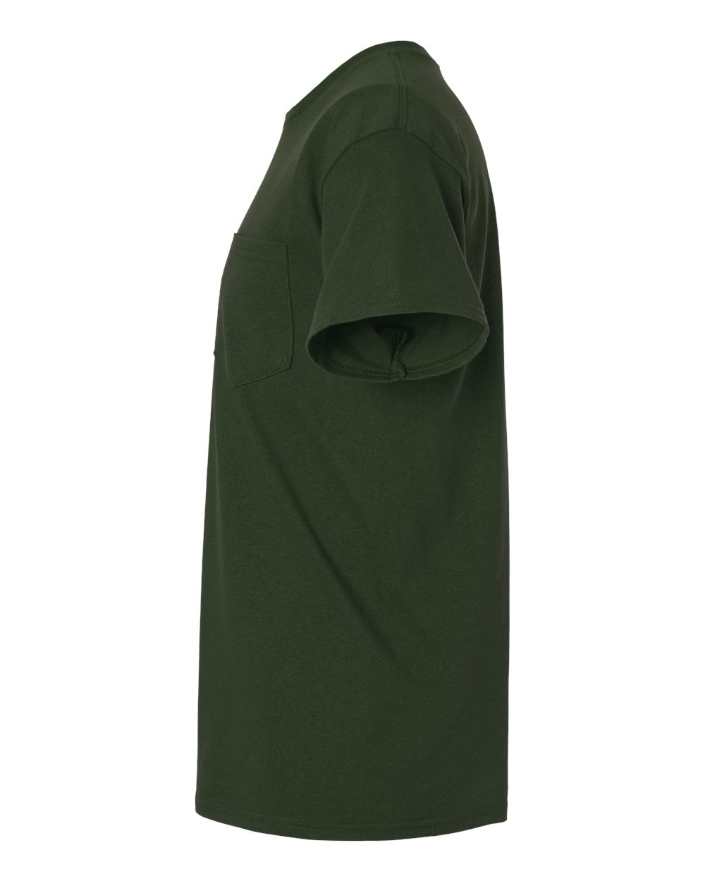 Left View of Forest Green Ultra Cotton® Pocket T-Shirt - 2300