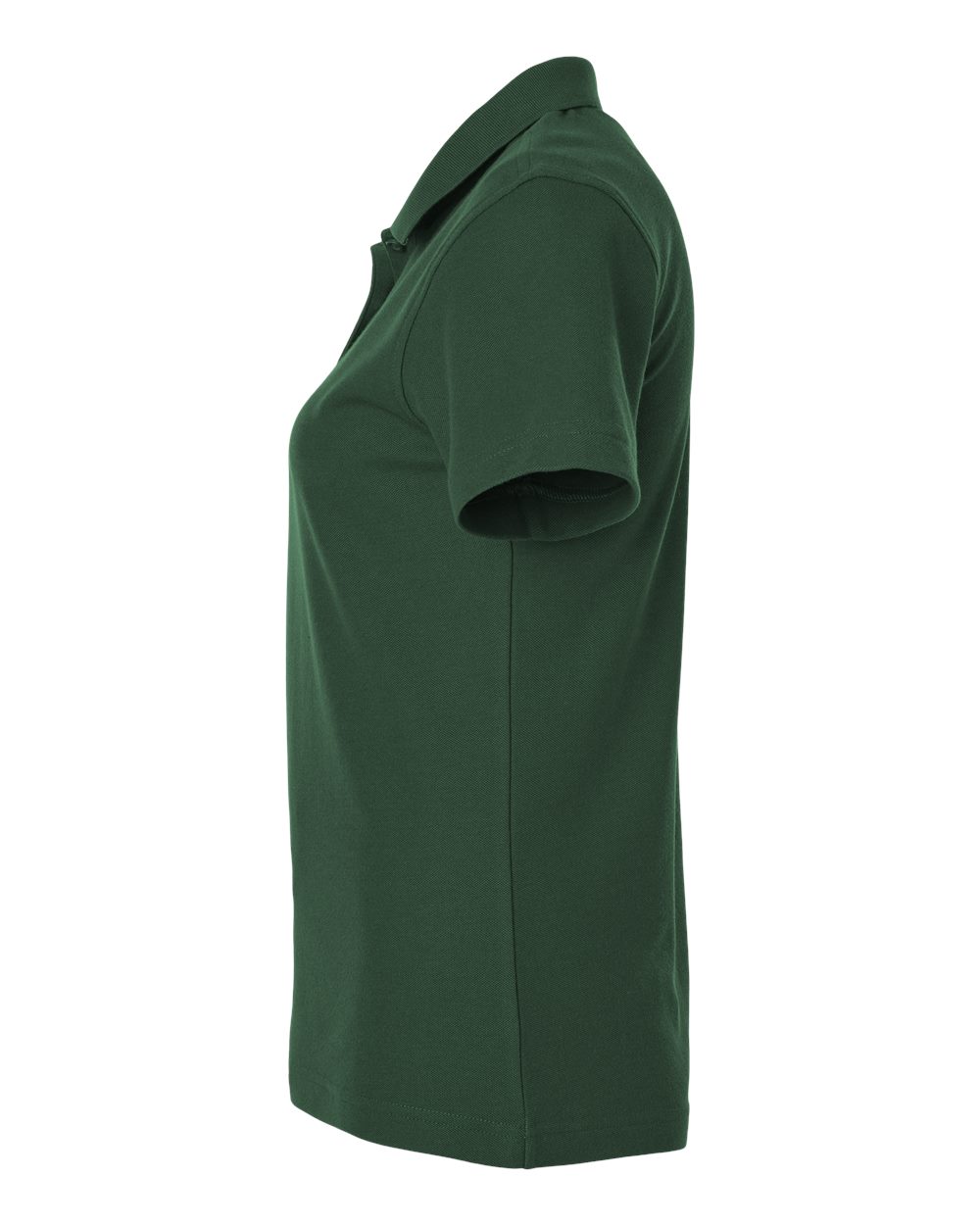 Left View of Forest Green Women's Pique Polo - 62800L