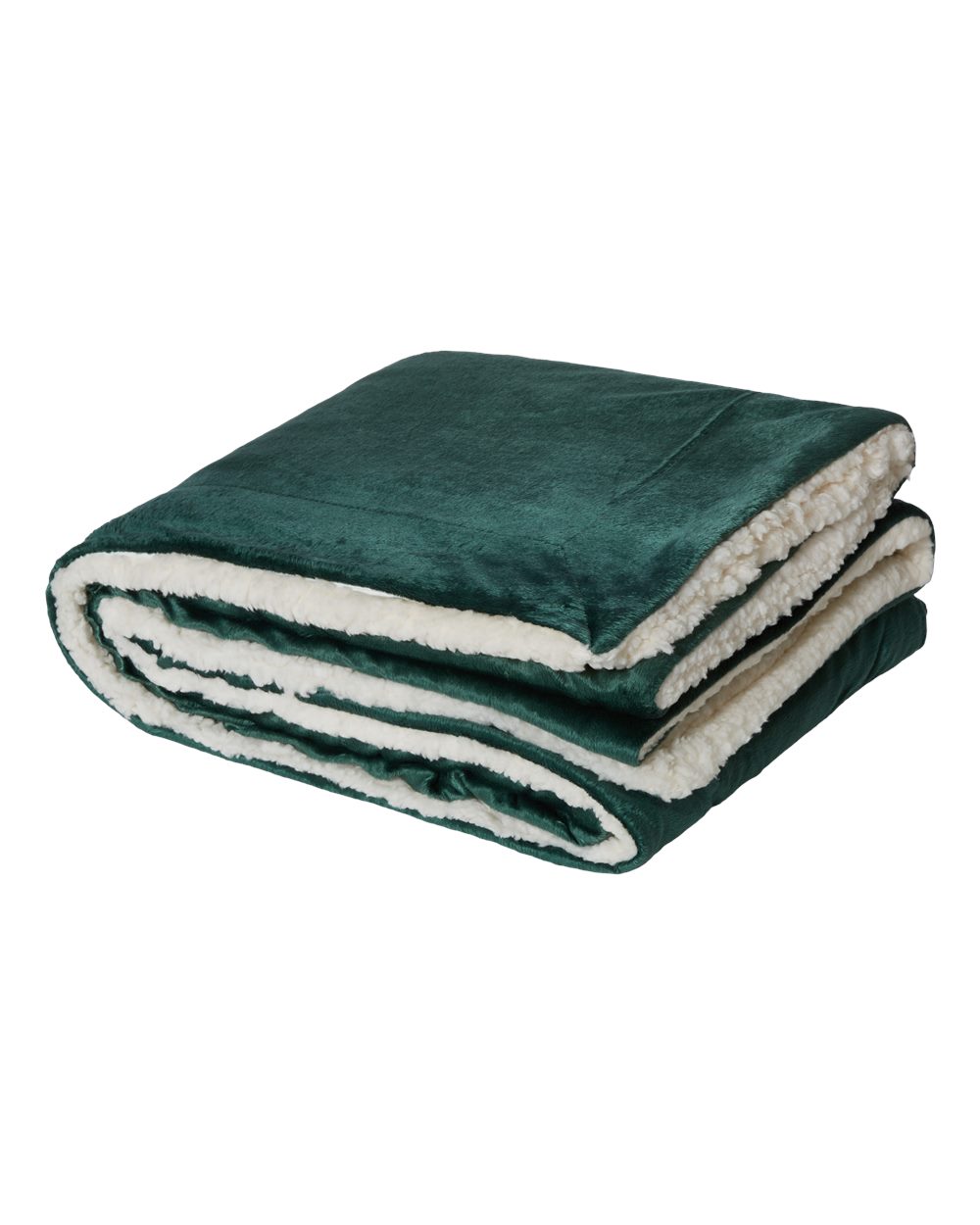 Left View of Forest Micro Mink Sherpa Blanket - 8712
