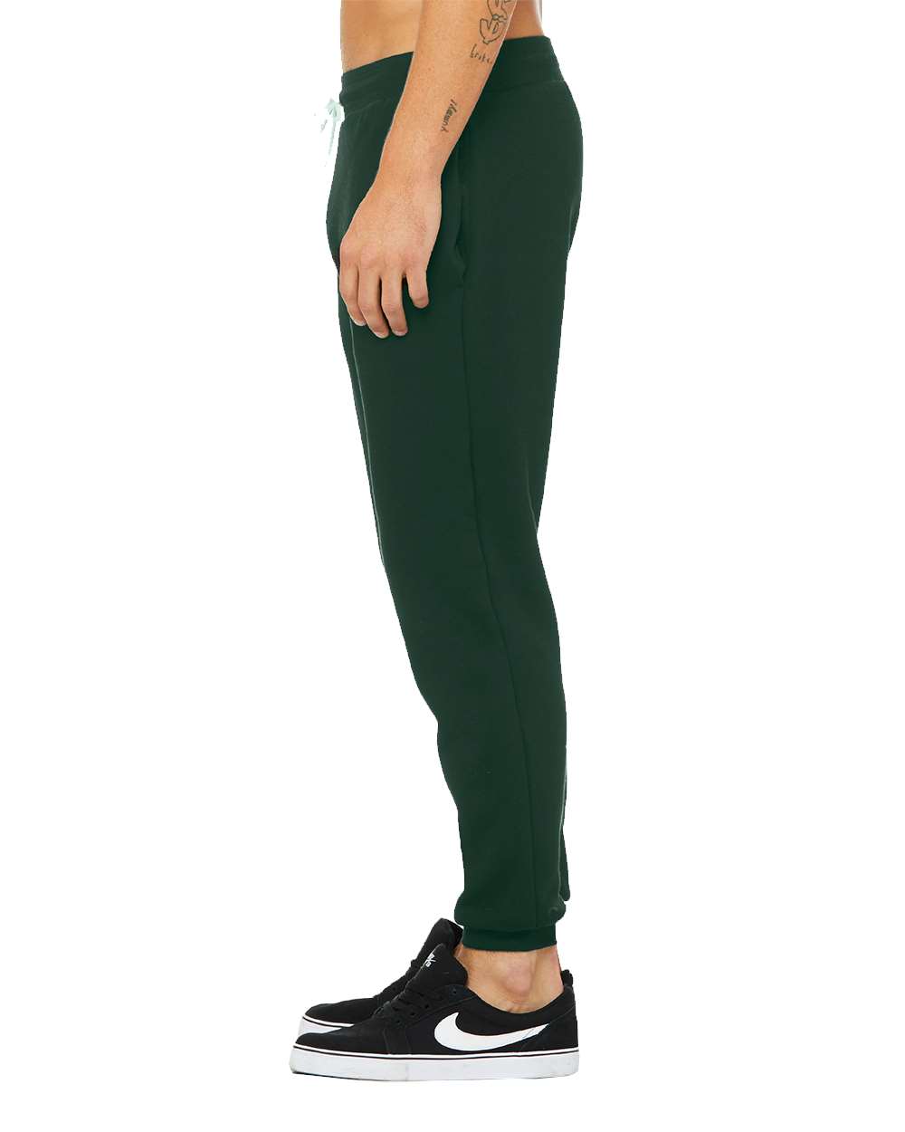 Left View of Forest Sponge Fleece Jogger Sweatpants - 3727