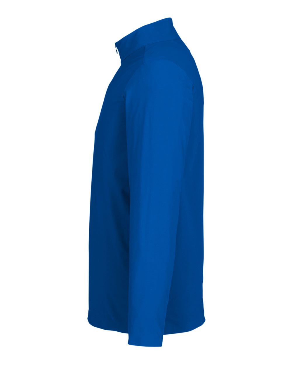 Left View of French Blue Men's CrownLux Performance® Windsor Welded Quarter-Zip Pullover - DG410