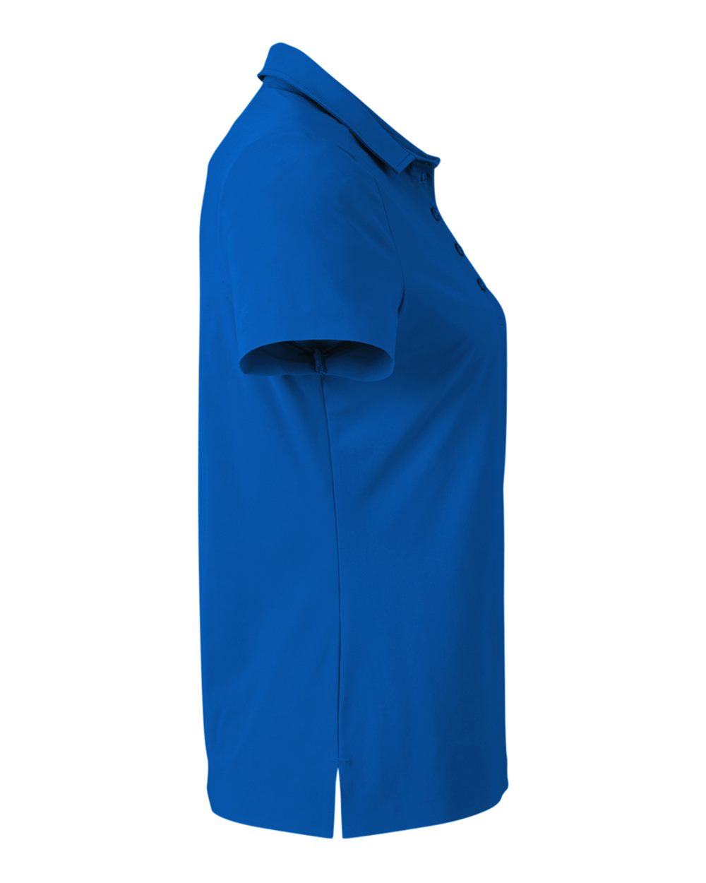 Left View of French Blue Women's CrownLux Performance® Windsor Welded Polo - DG110W