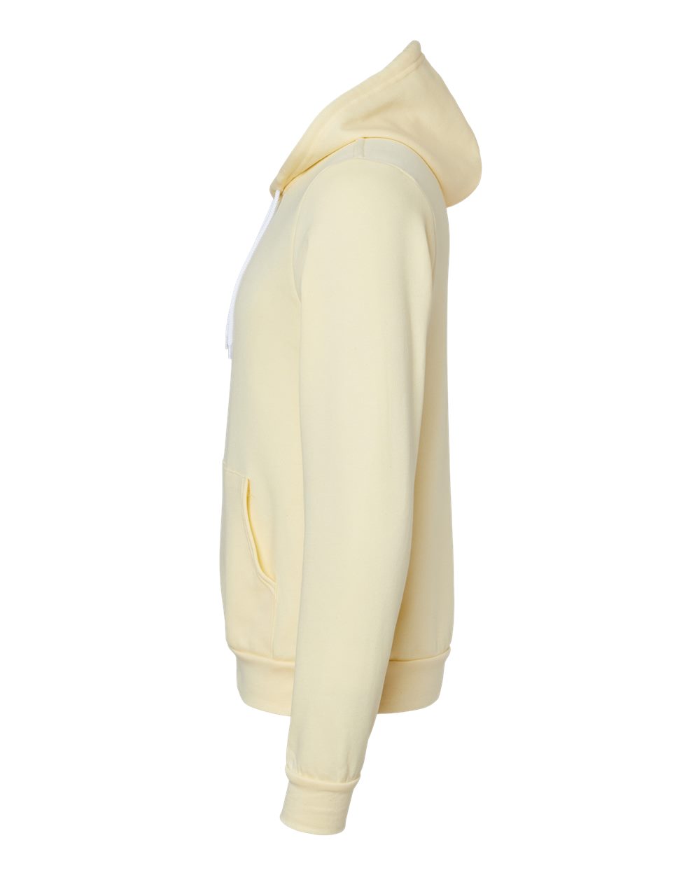 Left View of French Vanilla Sponge Fleece Hoodie - 3719