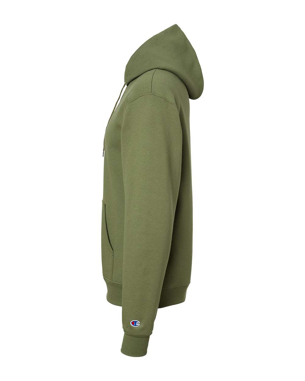 Left View of Fresh Olive Powerblend® Hooded Sweatshirt - S700