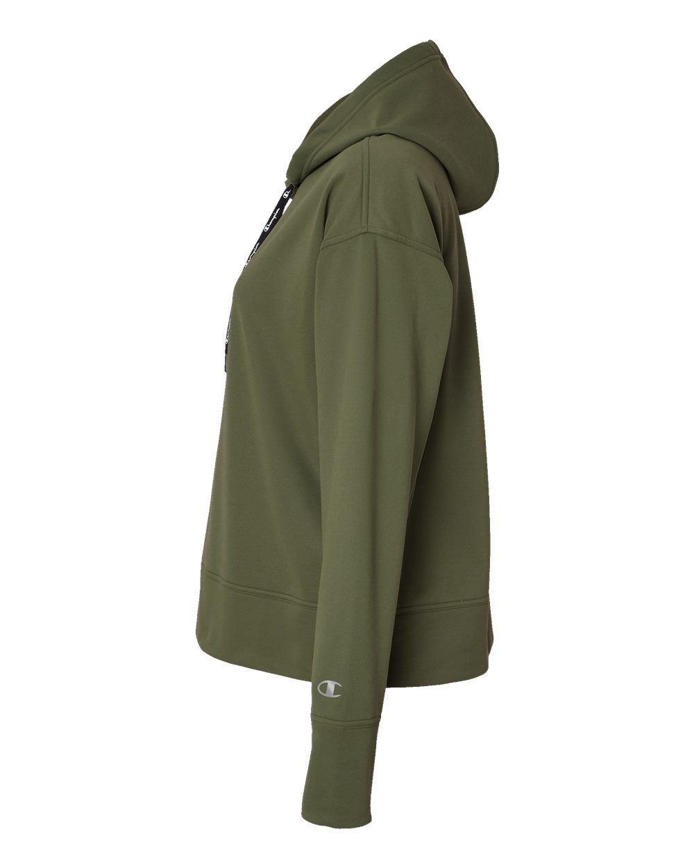 Left View of Fresh Olive Women's Sport Hooded Sweatshirt - CHP100