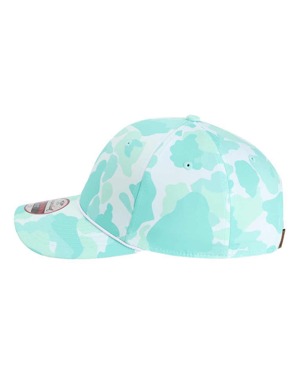 Left View of Frog Skin Camo Aqua The Outtasite Cap - 5058
