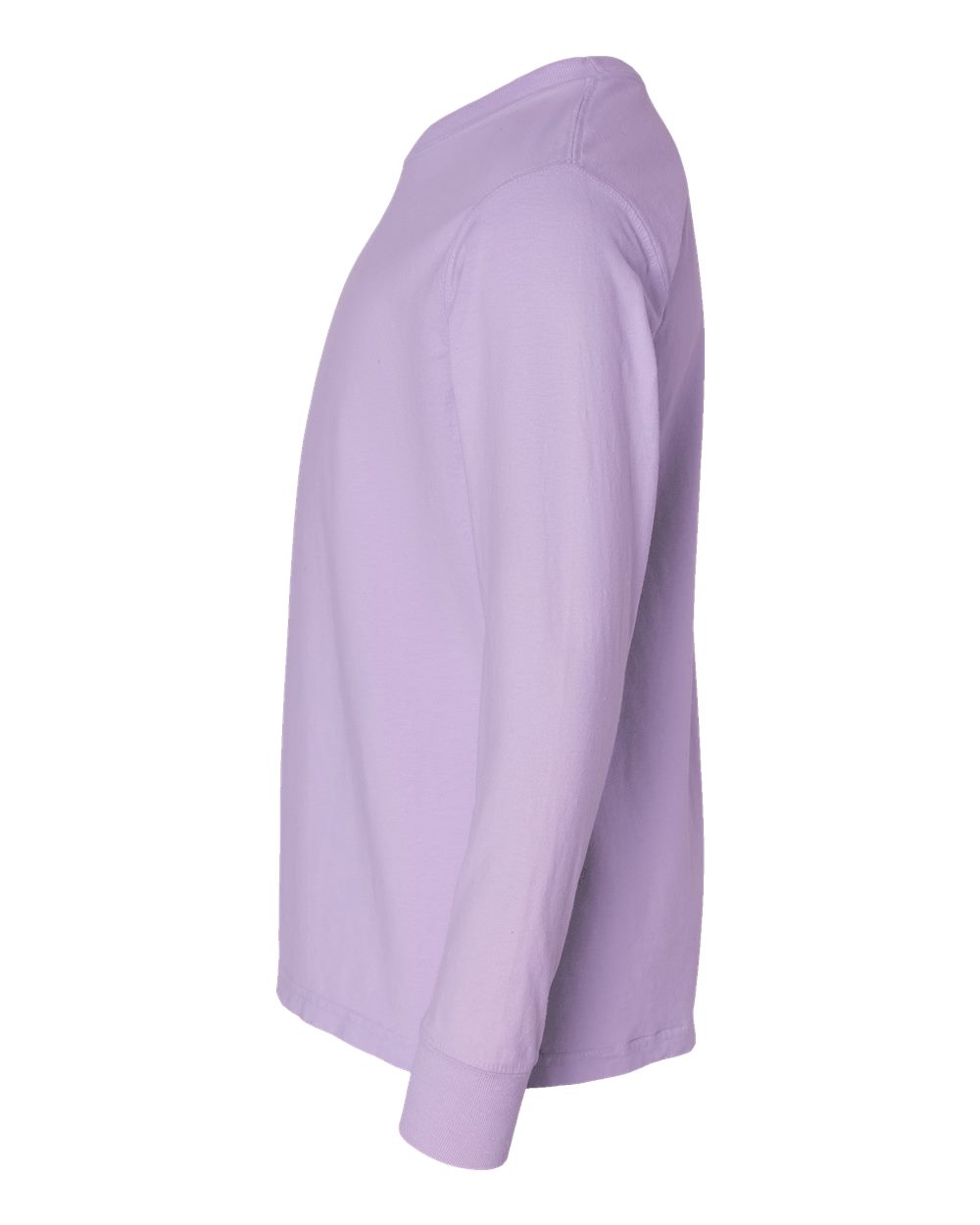 Left View of Future Lavender Garment-Dyed Youth Long Sleeve T-Shirt - GDH275
