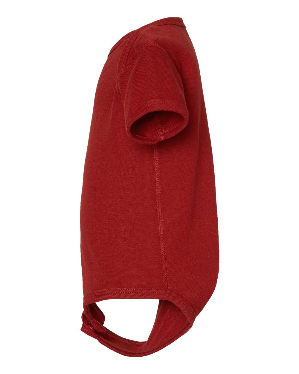 Left View of Garnet Infant Baby Rib Bodysuit - 4400