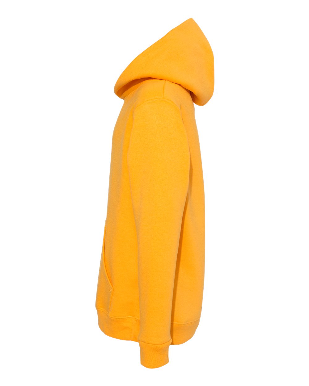 Left View of Gold Ecosmart® Youth Hooded Sweatshirt - P473