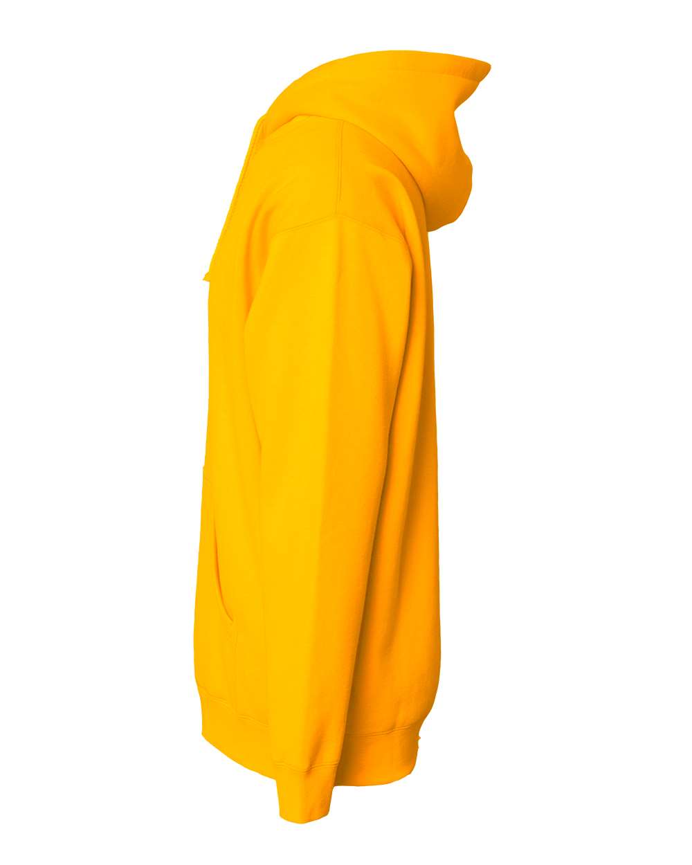 Left View of Gold Heavyweight Hooded Sweatshirt - IND4000